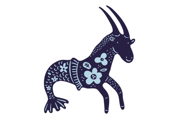 Capricorn Zodiac Sign. Decorative Mystic: The Intersection of Astrology and Visual Design