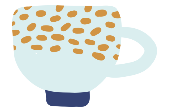 Ceramic Cup. Decorative Cute Hot Drink M