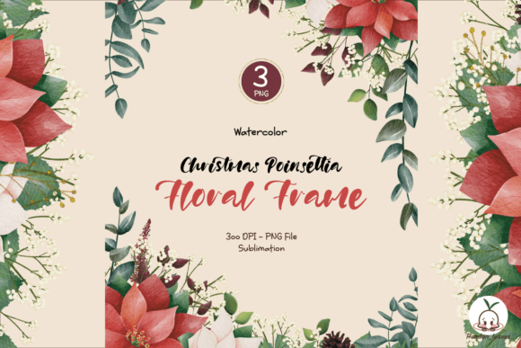 Christmas Floral Frame Decorative: Elevating Your Holiday Designs with Ease