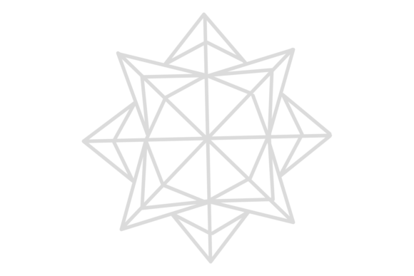 Crystal Star Line Icon: Decorative Geome