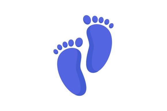 Cute Decorative Baby Footprints Vector I