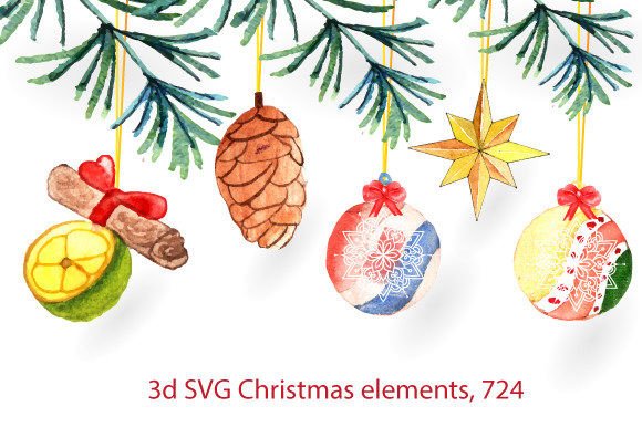 Decorative Christmas Elements SVG: Elegant Holiday Design Assets