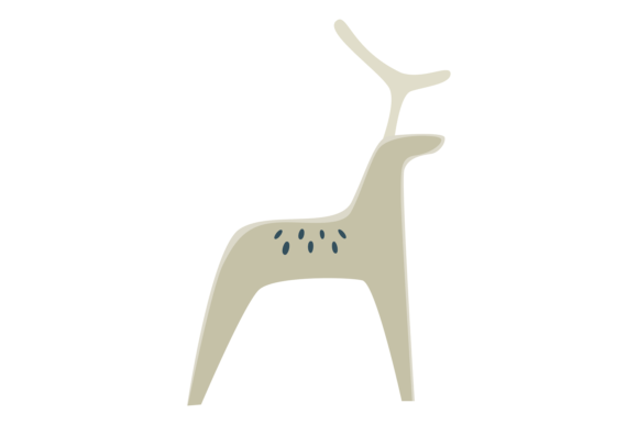 Decorative Deer Figurine. Ceramic or Por