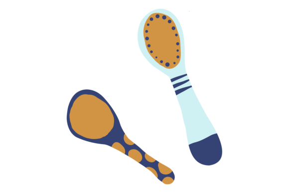 Decorative Kitchen Spoons. Cooking Cutle
