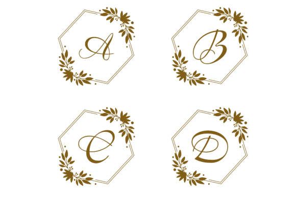 Decorative Monogram Design Flower