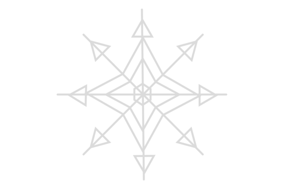 Decorative Snowflake Icon. Geometric Lin