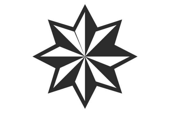 Eight Pointed Star Icon. Decorative Black: A Comprehensive Guide to Design Versatility