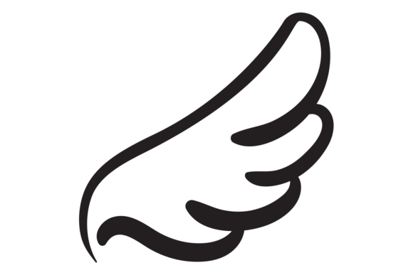 Feather Wing. Decorative Logo. Flying Bi