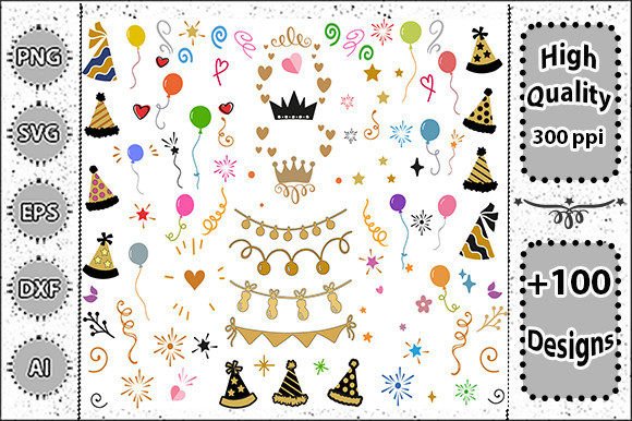 Festive Decorative Elements Svg Bundle