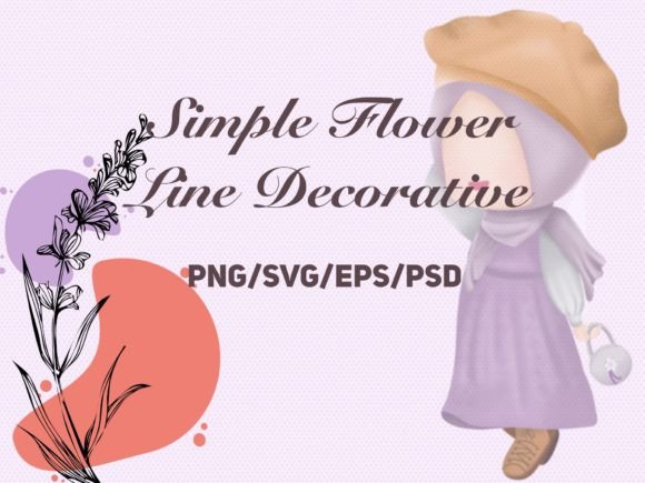 Floral Line Decorative
