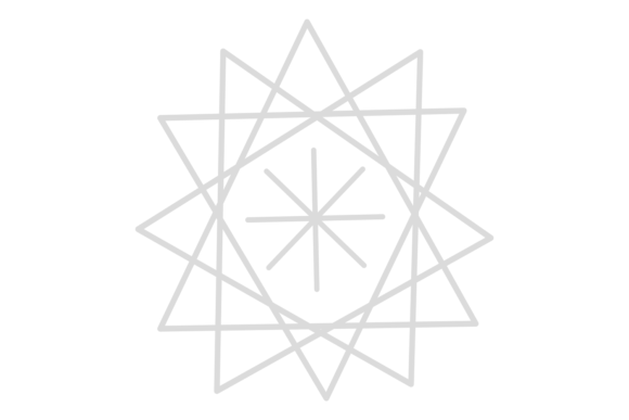 Frozen Crystal Symbol. Decorative Abstra