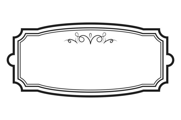 Ornamental Retro Label: Blank Decorative Design Analysis