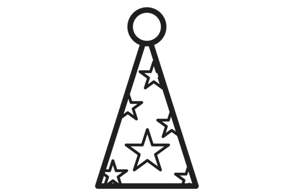 Party Hat Icon. Cute Paper Decorative Ca