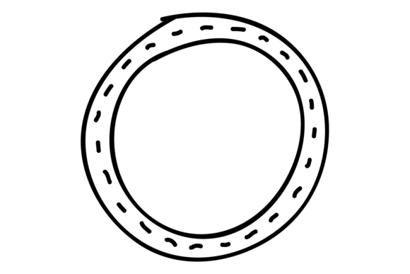 Picture Frame Template. Round Decorative