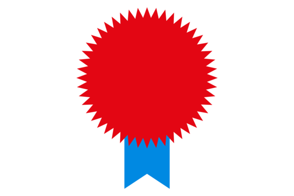 Red Rosette. Decorative Flat Element. Ro: A Practical Guide to Choosing the Right Badge