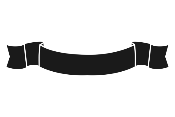 Ribbon Label Template. Black Decorative: A Practical Review for Designers and Creators