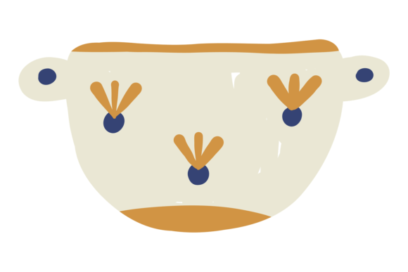 Serving Decorative Pot. Deep Ceramic Dis