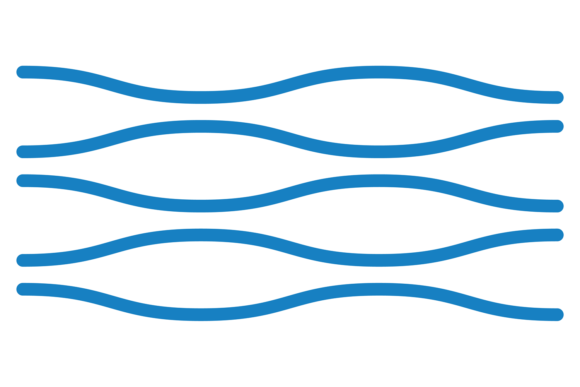 Smooth Blue Lines Ornament. Decorative P