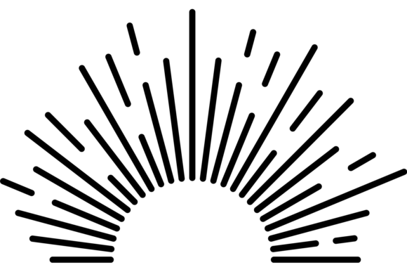 Sun Beam Logo. Decorative Black Light Ra: A Practical Analysis of Visual Impact and Utility