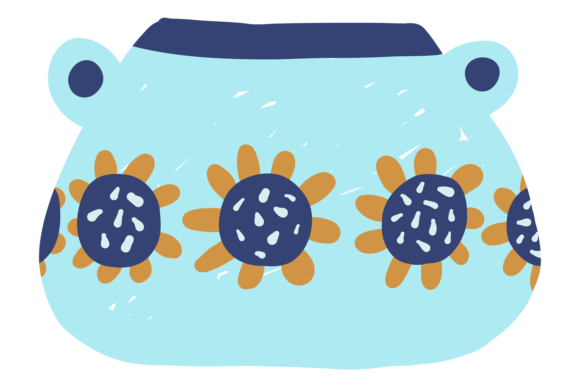 The Art of the Everyday: Elevating Your Space with Ceramic Pot. Decorative Hand Drawn Kitch
