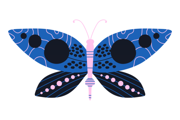 The Dark Butterfly: Elevating Design with Geometric Moth Print Art